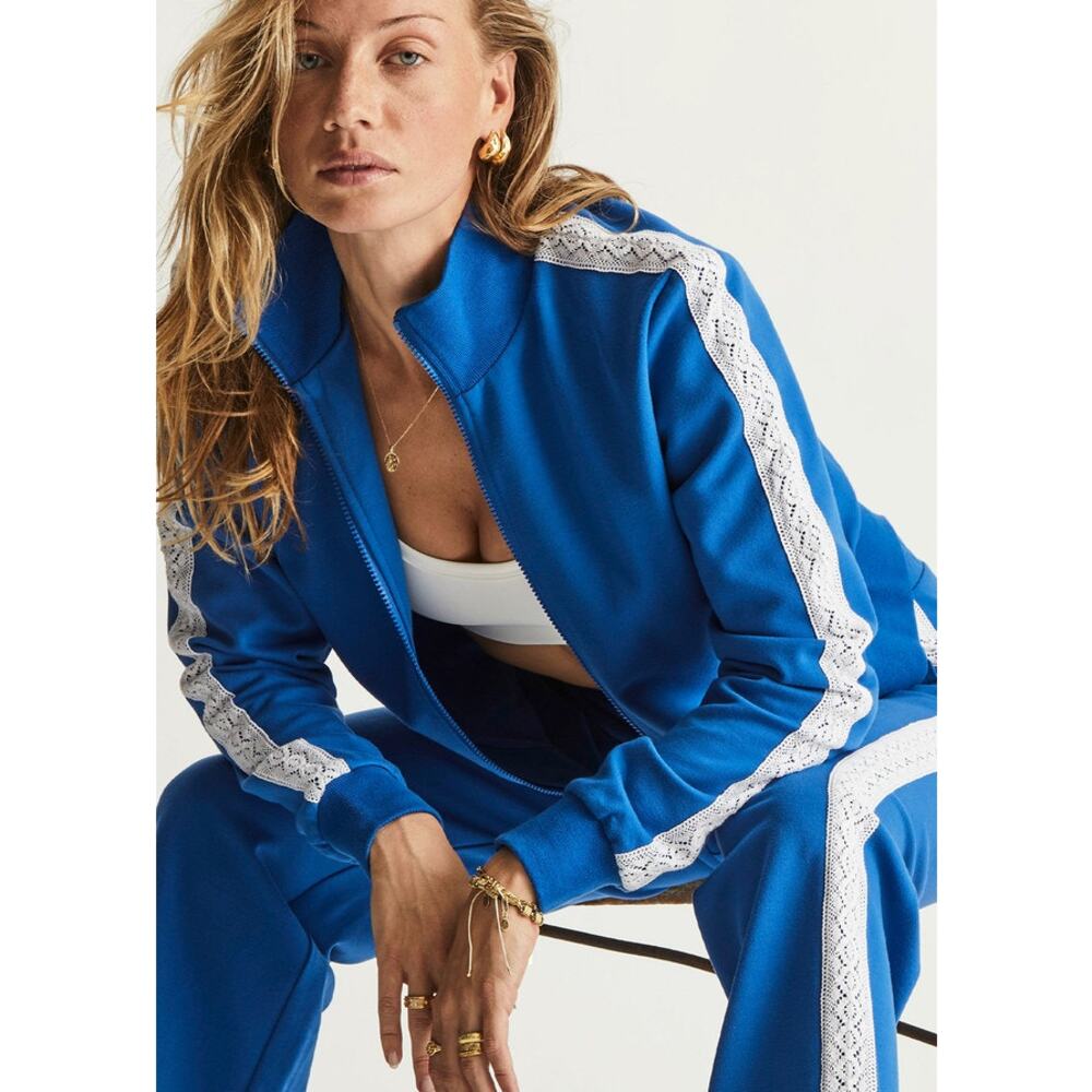 New The Upside BAHIA MARGOT JACKET Blue Size Medium